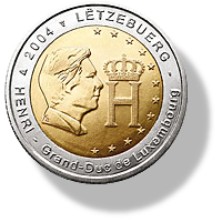 2 Euros Commémorative Luxembourg 2004